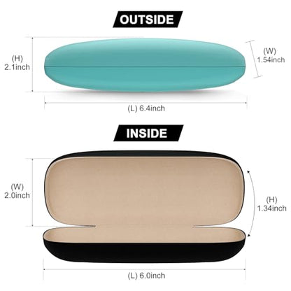 Eyeglasses Case, Hard Shell Protective Case for Glasses, Unisex for Women Men - color: 3 Pack-solid Color-1