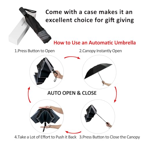 BAODINI Inverted UV Umbrella for Rain and Sun Medium Size UPF 50+ Rverse Compact Umbrella Auto Open Close - color: 2 Pack Green & Black