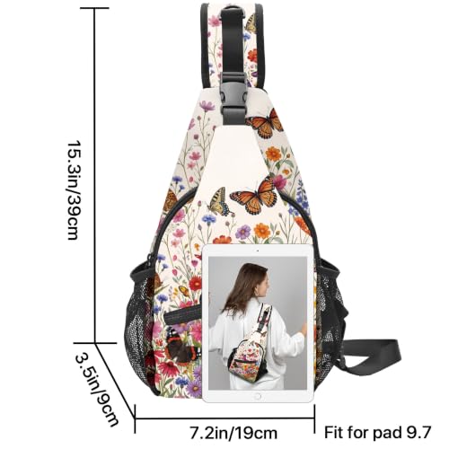 FyLybois Sling Bag Travel Crossbody Backpack for Women Chest Daypack - color: Green