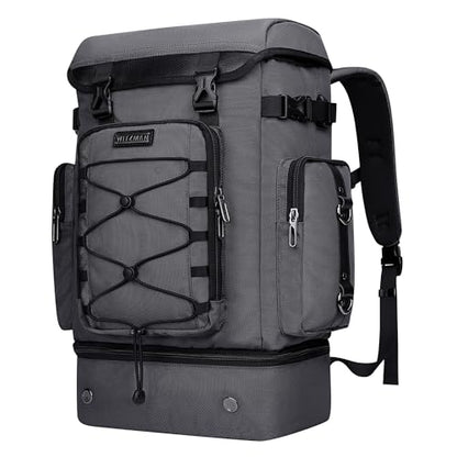 WITZMAN Travel Backpack for Men Women Carry-on Convertible Duffel Backpack - color: Silvery Grey