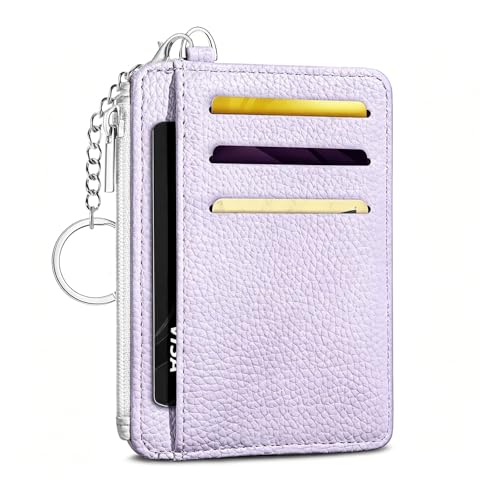 Purple Credit Card Holder Small Wallet for Women - color: Purple