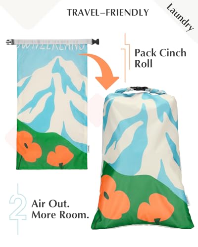 Gonex 6-Piece Compression Packing Cubes with Shoe & Laundry Bags - color: 6-Global Symbols, size: 6 Set