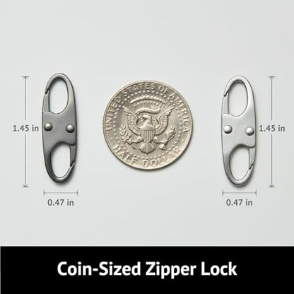 zelin Anti Theft Zipper Clip, Zipper Locks, Travel Essentials,8Pcs Silver - color: 8 Frost Silver