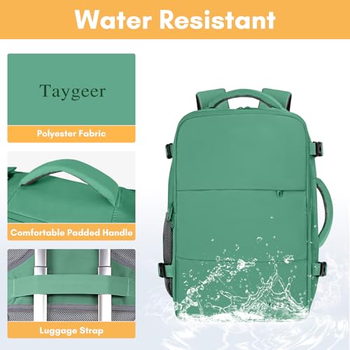 Taygeer Travel Backpack for Women Men, Airline Approved Carry On Backpack - color: Peridotgreen, size: X-Large