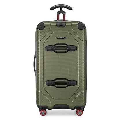 Traveler's Choice Maxporter II Polycarbonate Hardside Trunk with Spinner Wheels, Green, 28-Inch Medium Trunk - color: Dark Green, size: 28-inch Medium Trunk