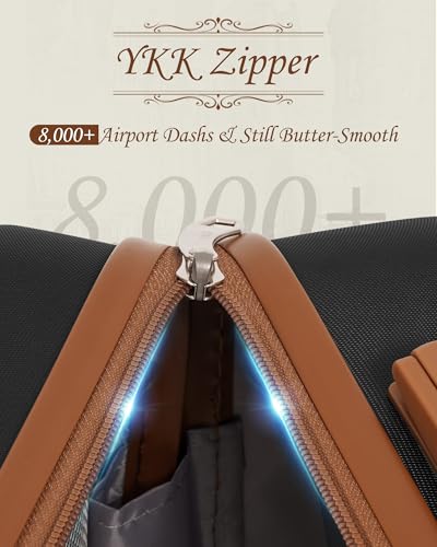 TAKUMI Luggage Sets, Hardside Suitcases with Wheels, Black, 3pcs(Backpack) - color: BLACK BROWN, size: 3 Piece Set(BP)