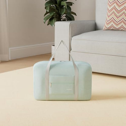 Narway Personal Item Travel Bag, Foldable Carry on Duffle Bag for Women Men - color: AA-Thick Mint Green