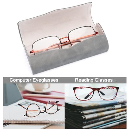 Vemiss Hard Shell Eyeglass Cases, Lightweight Portable Glasses Case for Women Men - color: D2-grey