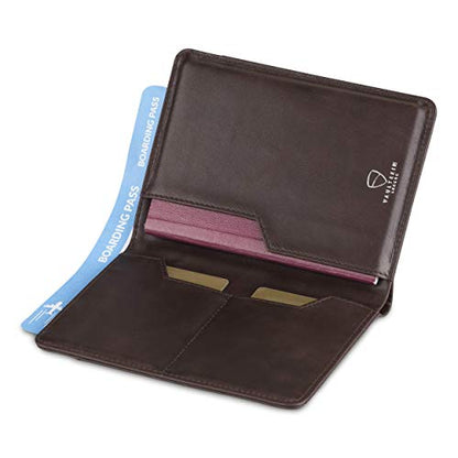 Vaultskin KENSINGTON Passport Holder for Travel, RFID Wallet (Brown) - color: Brown