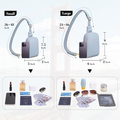 INICAT Small Crossbody Bags for Women, Mini Travel Sling Purse - color: Light Blue, size: Small