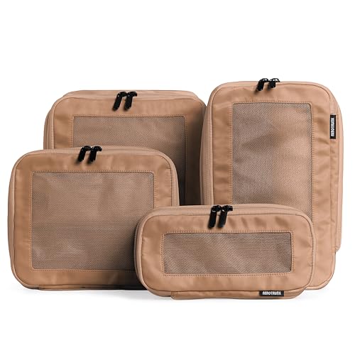 Aerotrunk 여행용 압축 패킹 큐브, 4팩, 모카 - color: 모카, size: 4팩