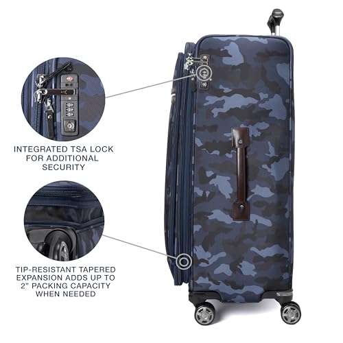 Travelpro Platinum Elite Checked Luggage Spinner, Navy, 29-Inch - color: Navy Camouflage, size: Checked-Large 29-Inch