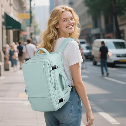 Beraliy Travel Backpack for Women, TSA Carry On Backpack Airline Approved - color: Mint Green, size: Large