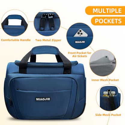 Underseat Carry On Luggage Bag, Lightweight Travel Tote Bag for Travel - color: Blue, size: 18IN