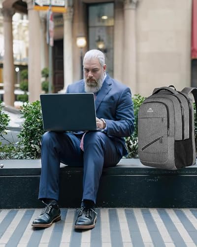 MATEIN 18 Inch Extra Large Laptop Backpack, 50 L Business Travel Backpack - color: Grey, size: 18 Inch