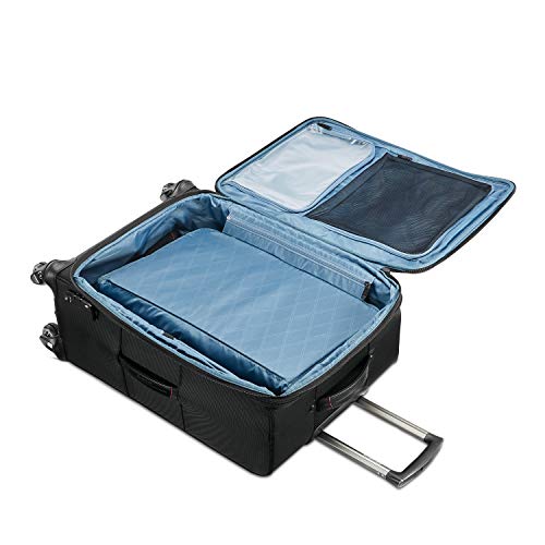 Samsonite 유니 성인용 프로 여행용 소프트사이드 확장 가능한 수하물 스피너 휠 포함, 블랙., Pro Travel 소프트 사이드 확장형 수하물 스피너 휠 포함 - size: Checked-Large 29-Inch