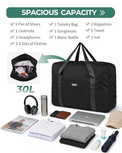 For Frontier Airlines Personal Item Bag 18x14x8 Travel Duffel Bag Carry on - color: Black