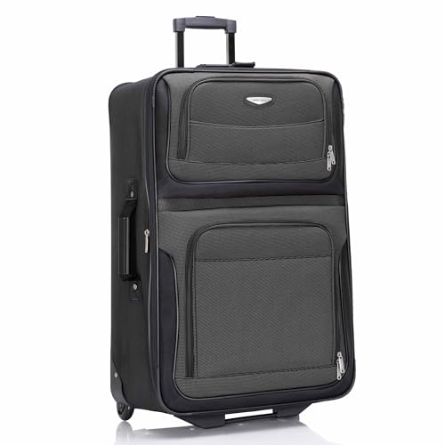 Travel Select Amsterdam Softside Expandable Luggage with Rolling Wheels, Gray, 29-Inch Large - color: Gray, size: 29-Inch Large