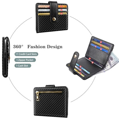 Small Wallets for Men Slim Minimalist Bifold Credit Card Holder - color: Carbon Fiber