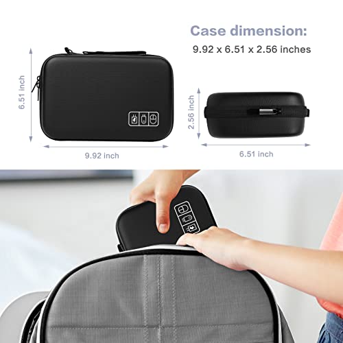 MOSISO Electronic Organizer Travel Compatible with MacBook Power Adapter - color: Black