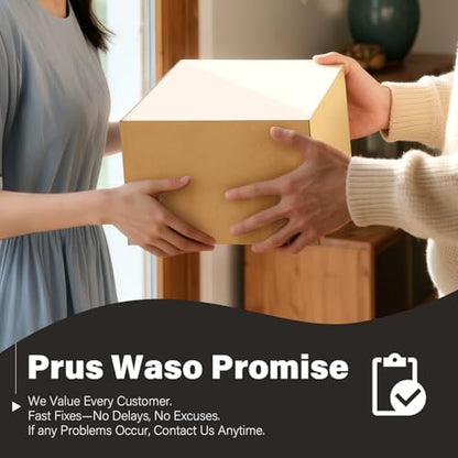 Prus Waso Shampoo and Conditioner Dispenser Set, White - color: White & Black