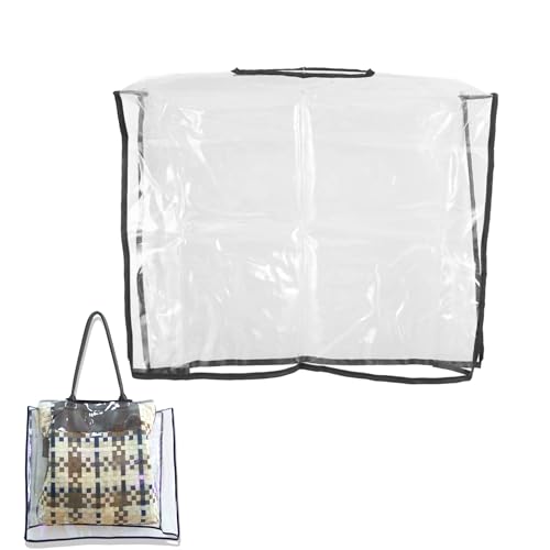 Handbag Raincoat Transparent PVC Handbag Rain Cover (square) - style: square