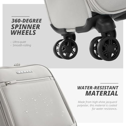 Verage Underseat Carry On Luggage with Wheels,14-Inch,Cloud Gray - color: Cloud Gray, size: 14-Inch Compact Underseat