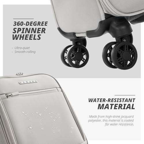 Verage Underseat Carry On Luggage with Wheels,14-Inch,Cloud Gray - color: Cloud Gray, size: 14-Inch Compact Underseat