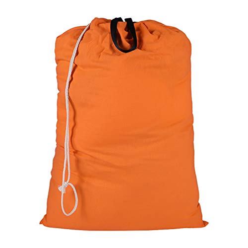 SWISSELITE Heavy Duty Laundry Bag, Large Travel Dirty Clothes Bag - color: Orange