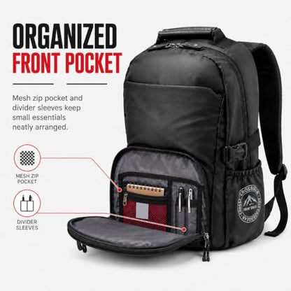 star cloud Laptop Backpack for Men, Business Travel Backpack with Organized Front Pocket, Roomy Main Compartment, Elastic Bottle Pocket, Work Commute Backpack for Office, Travel and Daily Use