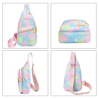 Aisijimo Small Sling Bag For Women Men Casual Crossbody Sling Backpack - color: 8003s-bgreen
