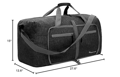 Dimayar 85L Foldable Duffle Bag, Travel & Weekender, Overnight, Gym - color: Black, size: 85L