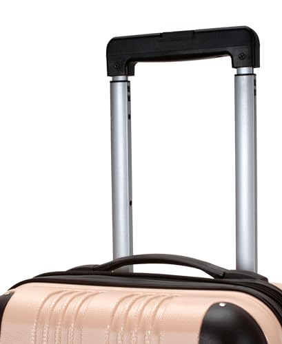 Rockland London Hardside Spinner Wheel Luggage, Champagne, Carry-On 20-Inch, 22"X13. 5"x10" (with wheels) - color: Beige, size: Carry-on 20"
