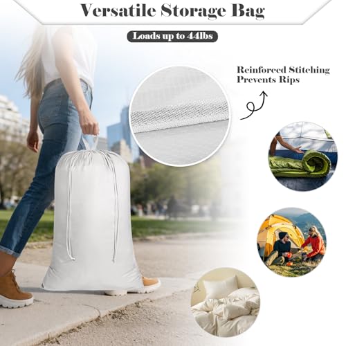 120L Extra Large Laundry Bag with Handles for Travel & Dorms - color: Grey