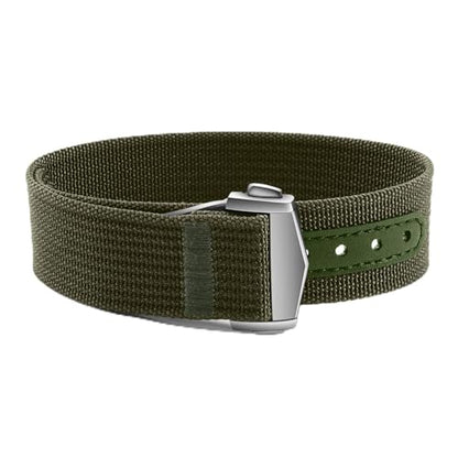Nylon Watch Strap 20mm 22mm Nylon Watch Band Replacement Single Pass Strap Breathable Military Watch Bands for Men Soft Elastic Watch Straps - color: Army Green, size: 22mm