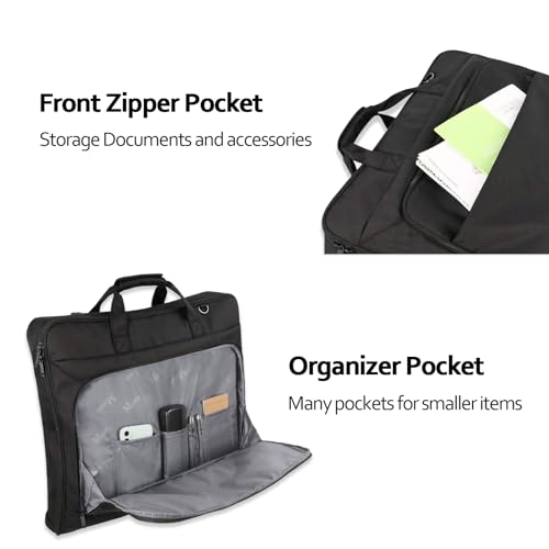 MATEIN Garment Bag for Travel, Large Carry on Garment Bags for Business - color: Black