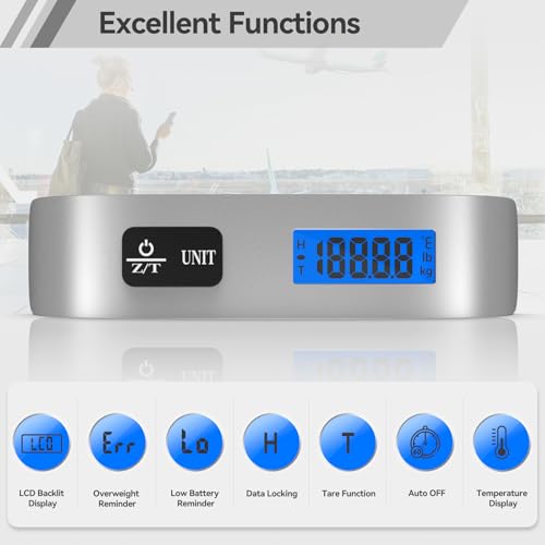 Luggage Scale Dr.meter 2 Pack Travel Essential Digital Luggage Weight Scale - color: 2 * Silver