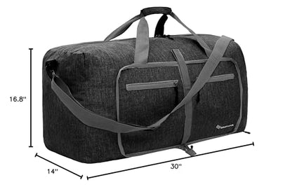 Dimayar 115L Foldable Duffle Bag, Travel & Weekend, Extended Trips - color: Black, size: 115L