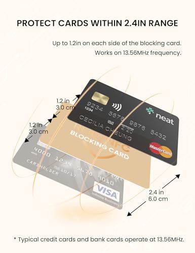 WHonor RFID Blocking Card, Anti-Theft Credit Debit Card Protector, Golden | Contactless NFC Blocker, Slim Safe Card, Protect Wallet & Purse for Women, Premium PVC, Waterproof & Scratch-Resistant