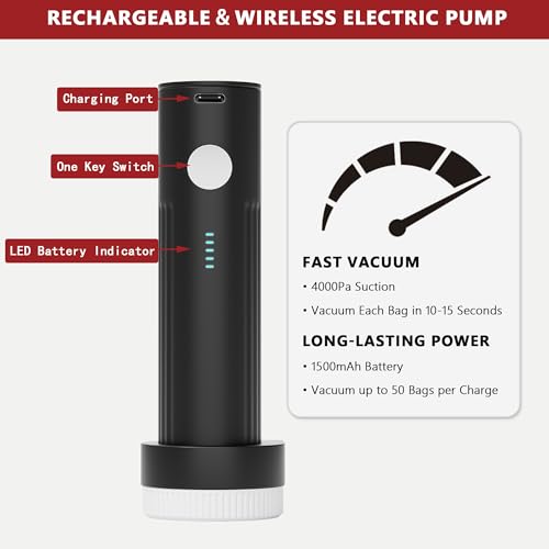 Vacuum Seal Bags for Clothing Travel and Home Storage, Travel Vacuum Bags with Electric Pump, Space Saver Compression Packing Cubes for Luggage Suitcase Bedding Blankets Clothes, 8 Large - size: 8 Large