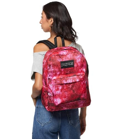 JanSport SuperBreak Plus Backpack - color: Afflicted Dyed Red