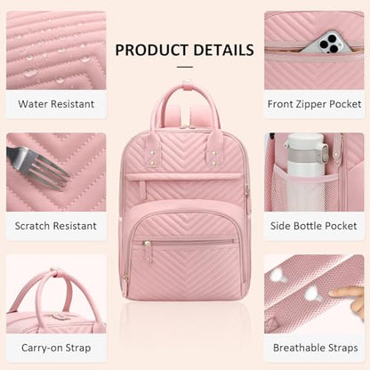 Tenot Diaper Bag Backpack for Women with Changing Pad Baby Pink - color: Baby Pink, style: With Extra Layer & Changing Pad