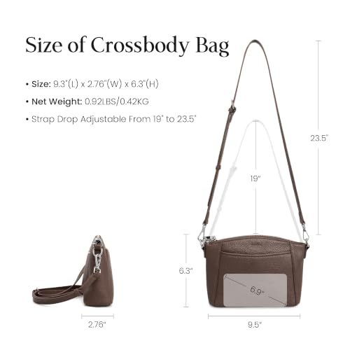 befen Genuine Leather Anti-Theft Small Crossbody Bags for Women Travel - color: Coffee