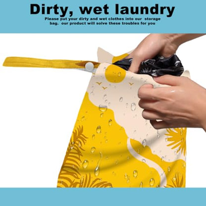 2Pcs Wet Bag Wet Dry Bag Reusable with Zipper, 12x10 Inch - color: Multicolor 1469