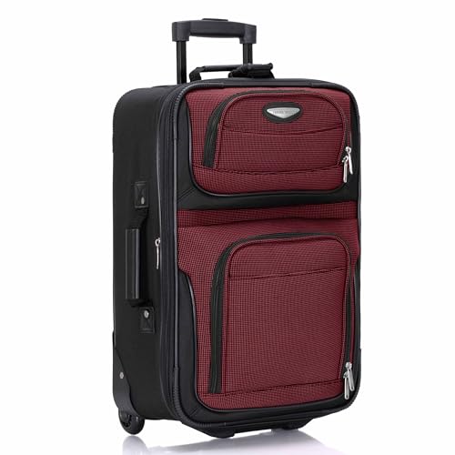 Travel Select Amsterdam Softside Expandable Luggage with Rolling Wheels, Red, 21-Inch Carry-on - color: Red, size: 21-Inch Carry-on