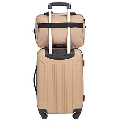 Travelers Club Midtown Hardside 4-Piece Luggage Travel Set, Tan - color: Tan