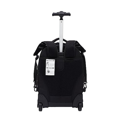 Travelers Club 18" Rolling Backpack with Shoulder Straps, Black - color: Black, size: 18 Inch