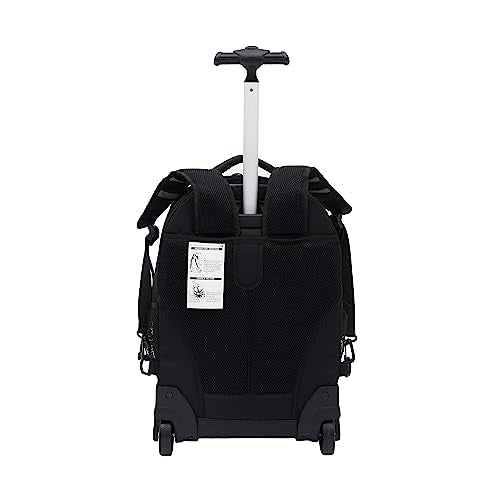 Travelers Club 18" Rolling Backpack with Shoulder Straps, Black - color: Black, size: 18 Inch