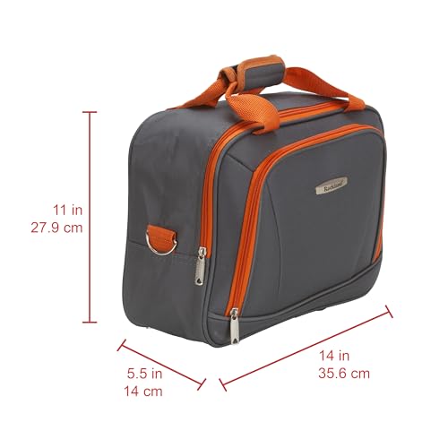 Rockland Fashion Softside 2 Piece Luggage Set, Expandable, (14" Tote/19" Upright), Charcoal - color: Charcoal, size: 2 Piece (19"/14" Tote)