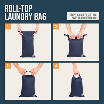TRIPPED Travel Gear Compression Packing Cubes for Carry-On Travel 6-Pack - color: Nautical Navy (Navy Blue and White), size: 6 Piece